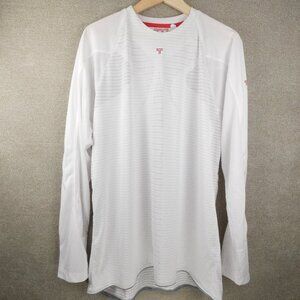 Tumi Shirt Mens XXL White Umbro Collab Long Sleeve X-Static Base Layer Vented